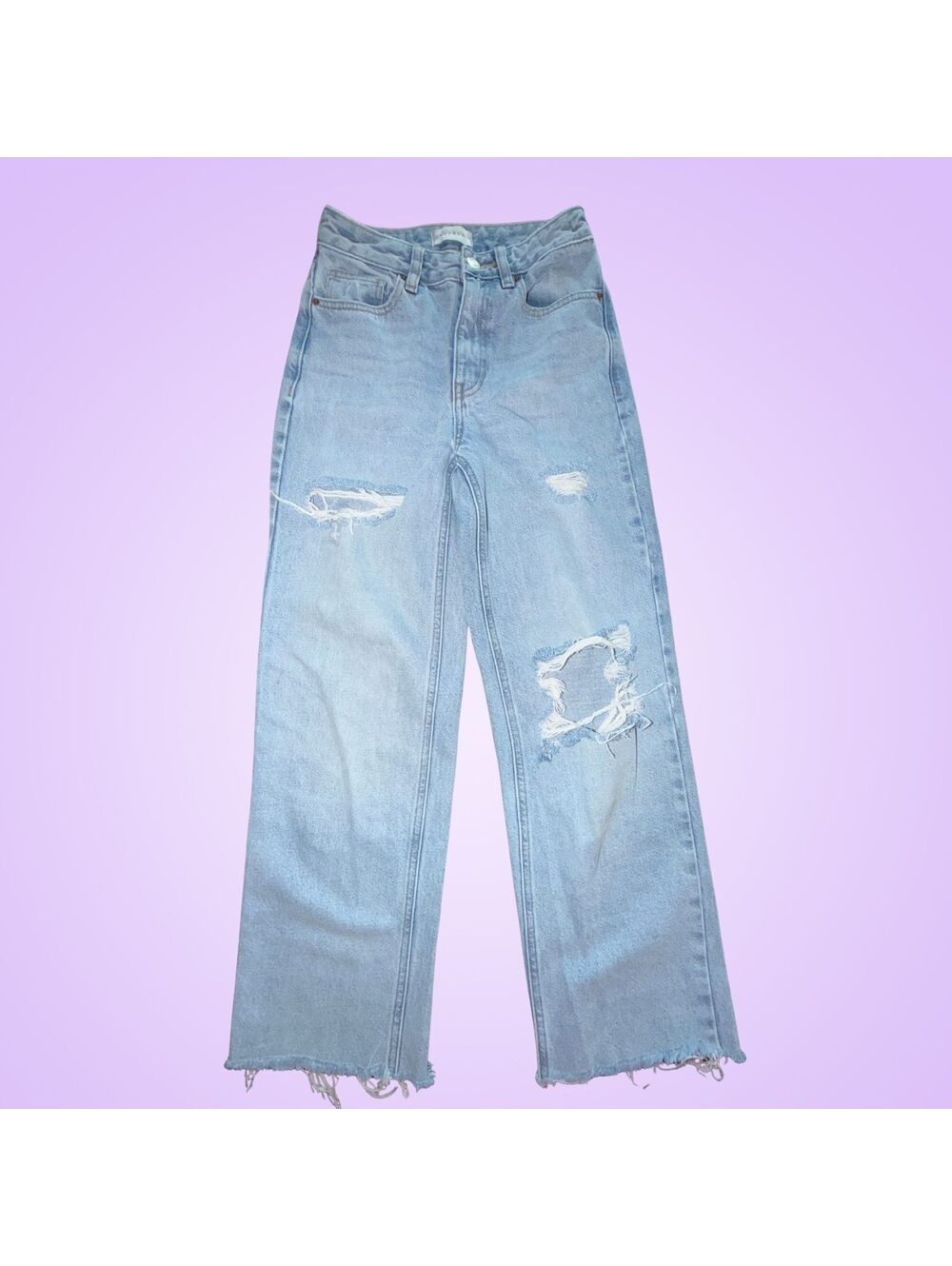 PacSun 90's Boyfriend Distressed Light Wash Jeans Size 23 Inch Waist